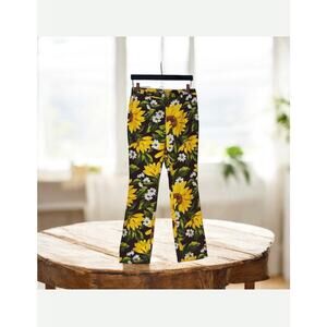 Dolce&Gabbana Brown Sunflowers Print Pants 30 Italy Medium in US Pants D&G